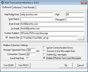 Mail Transaction Monitoring Add-In Screen Shot