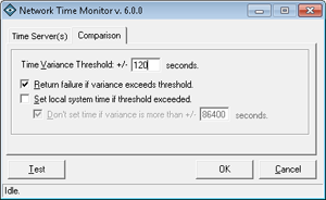 Network Time Monitoring and Synchronization Add-In Screen Shot