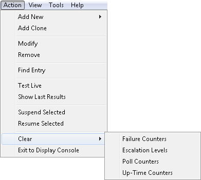 Device Editor Action Clear Menu